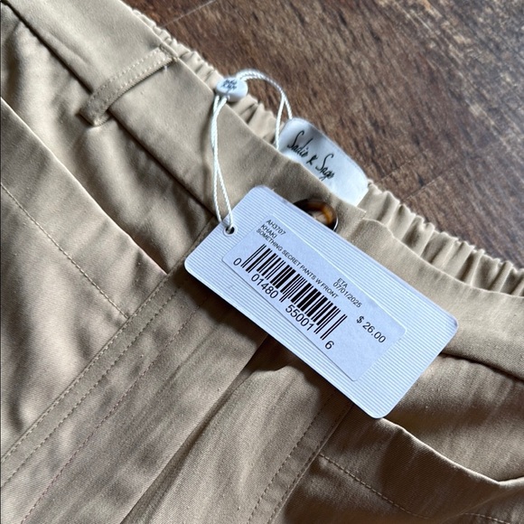 Sadie & Sage khaki trousers something secret pants with front pockets - Picture 4 of 7